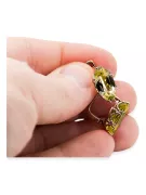 Gelber Peridot Originales Vintage-Roségold aus 14 Karat Ohrringe Vintage Stil vec021r